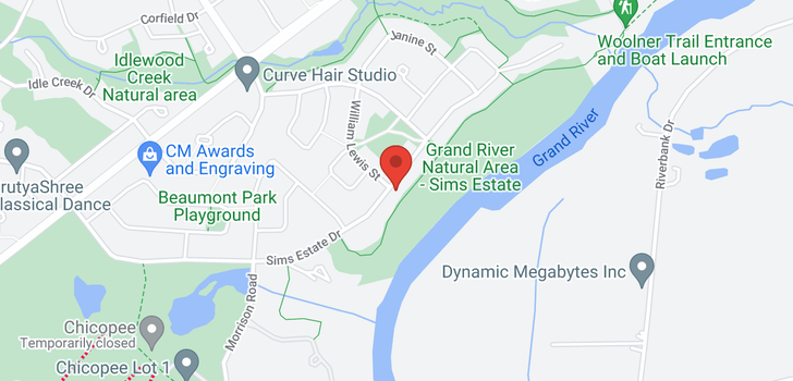 map of 308 Sims Estate Drive